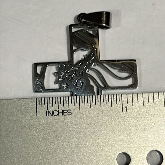 Jesus Cross Necklace For Men Stainless Steel Pendant Necklace - Picture 4 of 8